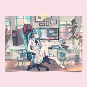 Hatsune Miku Anime Poster MIKU Magazine Bedroom Dormitory Studio Decorative Painting Photography Wallpaper DIY Gift Unframed Poster