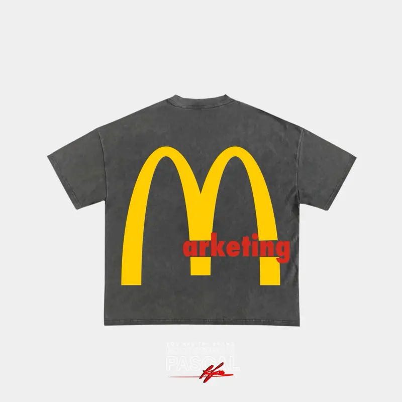 Marketing ( T Shirt) M M emblem logo
