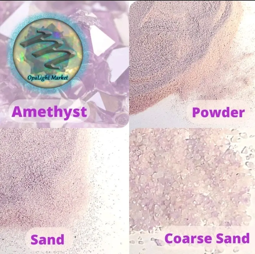 Amethyst Crystal Sand | Crushed Gemstone Powder, Natural Amethyst Gemstone Sand, Orgone, Candle Making, Jewelry, Wood Inlay, Crystal Art