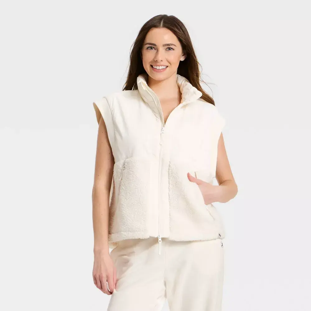 Women's High Pile Vest - JoyLab Cream XS