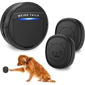 Wireless Doorbell, Dog Bells for Potty Training IP55 Waterproof Doorbell Chime Operating at 950 Feet with 55 Melodies 5 Volume Levels LED Flash (1 Receiver 2 Transmitters)