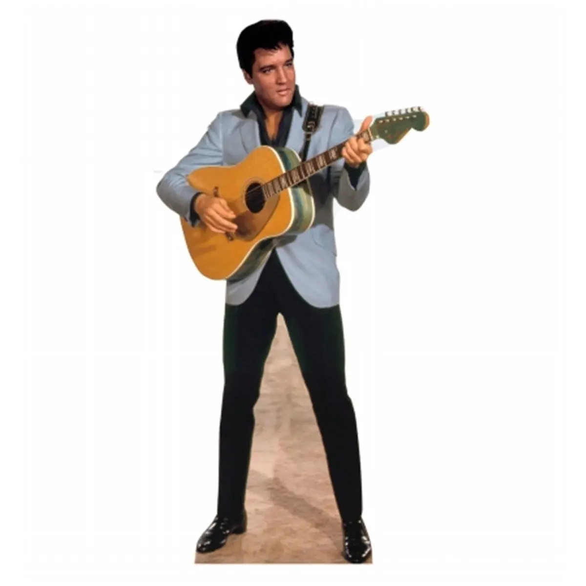 212 MAIN Life-Size Elvis Presley Rock Actor Cardboard Cutout - Decorative Light Blue Jacket Figure, 73x37 in Large Home Decor Wall Display Supplies