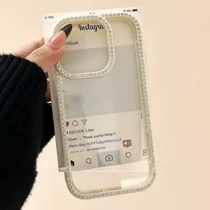 Suitable for iPhone17promax mobile phone case, double-sided diamond-studded luxury phone case , iPhone14promax protective case, full coverage and anti-fall,for iPhone 16 15 14 Pro 13 12 11 Pro Max Shockproof durable.073