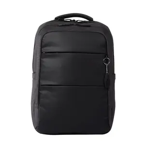 Totto Dallas Black Executive Backpack - 16" Laptop & 10" Tablet Compartment | High-End Office Travel Bag for Professional Men