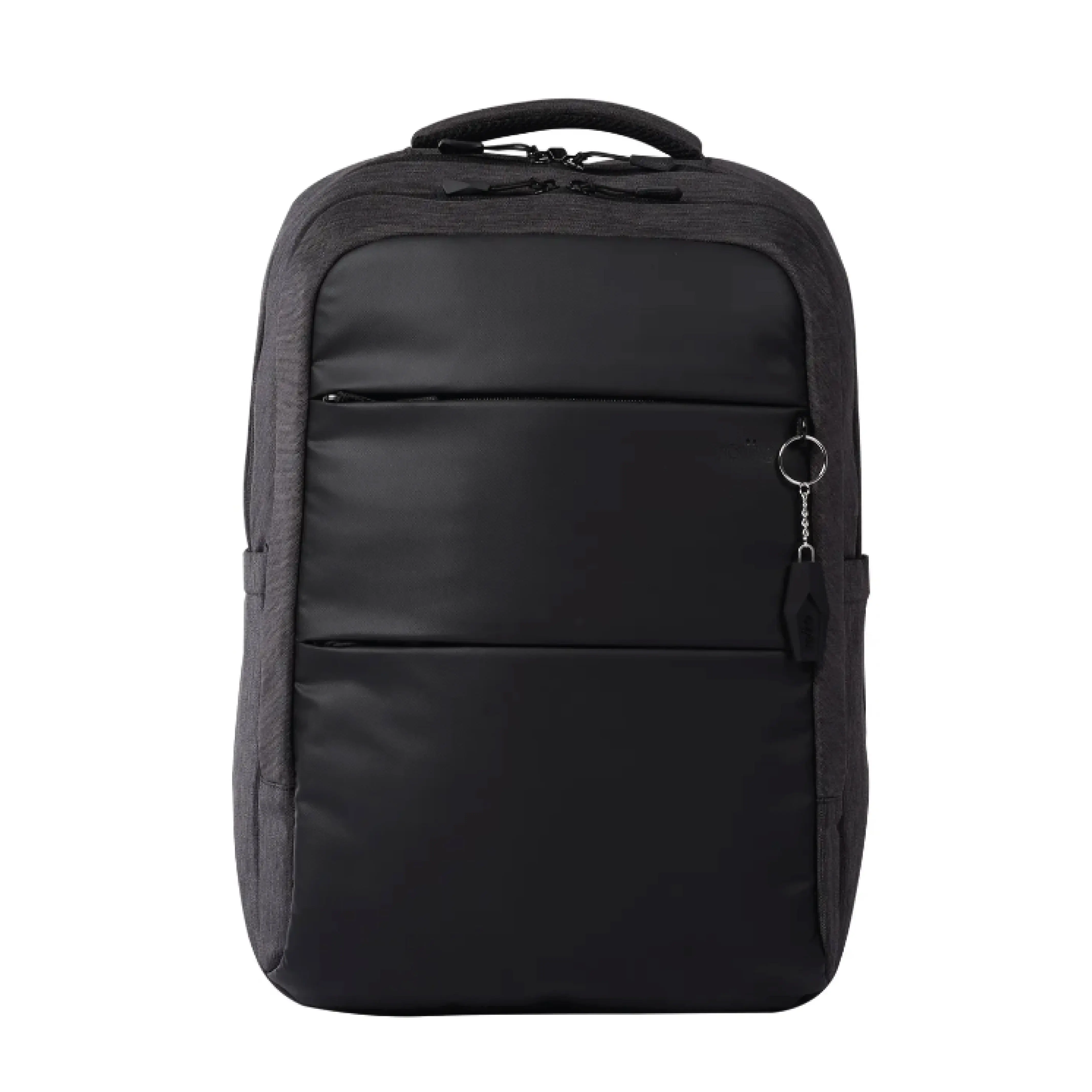 Totto Dallas Black Executive Backpack - 16" Laptop & 10" Tablet Compartment | High-End Office Travel Bag for Professional Men