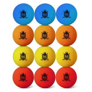 ACE HOCKEY MINI HOCKEY BALLS - 12 FOAM BALLS FOR KNEE AND FLOOR HOCKEY