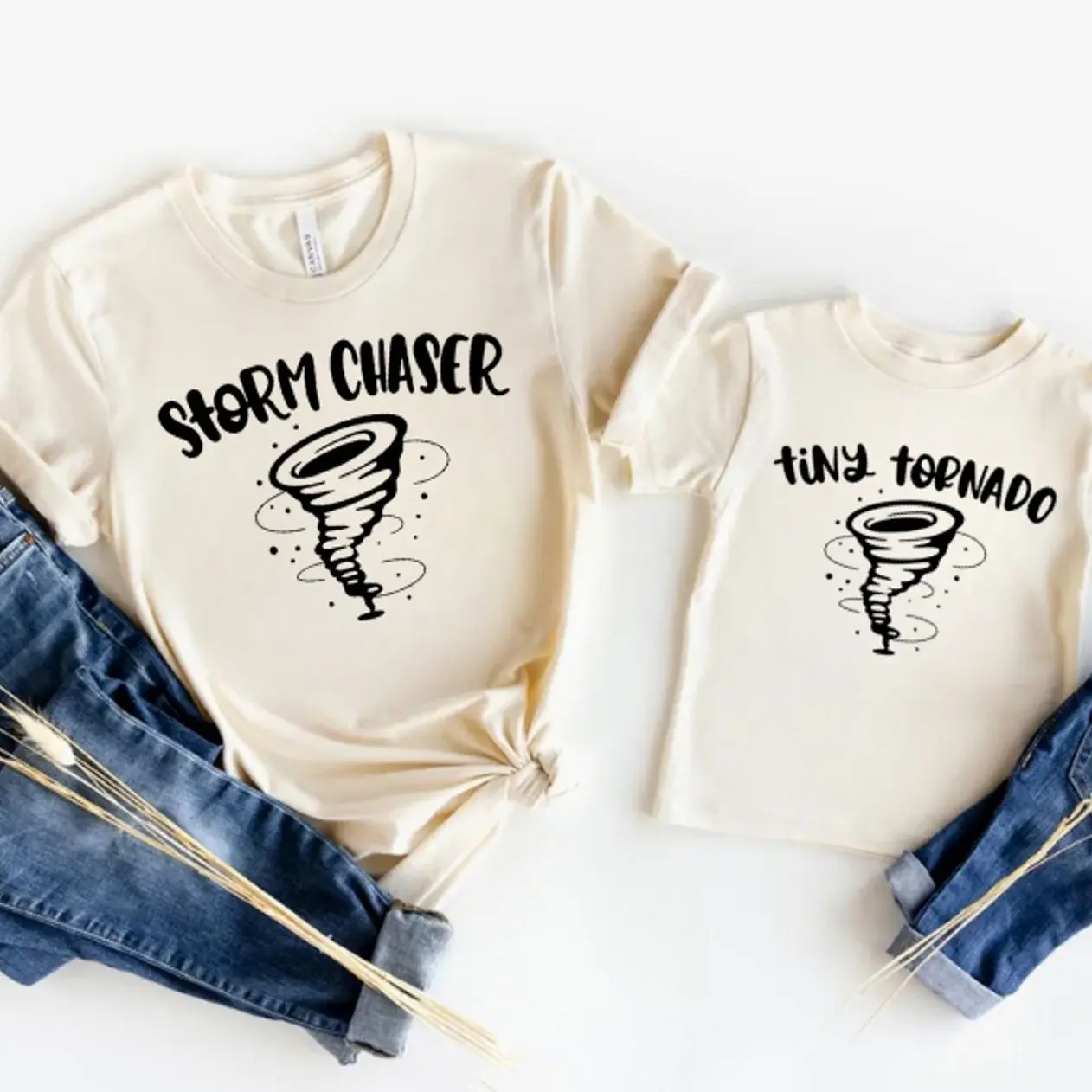 Matching Family Shirts, Mother Daughter Matching Shirts, Storm Chaser Tiny Tornado, Mama And Mimi Shirt, Mom And Son Set