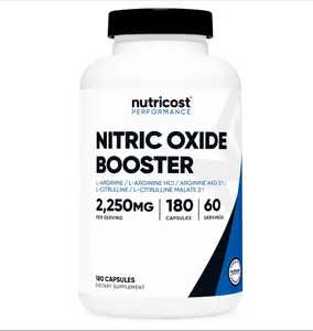 Nutricost Nitric Oxide Booster 2250mg, 180 Capsules - 750mg Per Casule, 60 Servings - Gluten Free and Non-GMO
