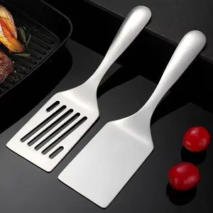 Stainless Steel Small Fry Spatula, Iron Plate Burner Spoon, Japanese Cuisine Steak Spatula, Home Flame Pancake Tool, BBQ Grill Knife, Modern Kitchen Gadgets, Kitchen Utensils, Heat Resistant Spatula