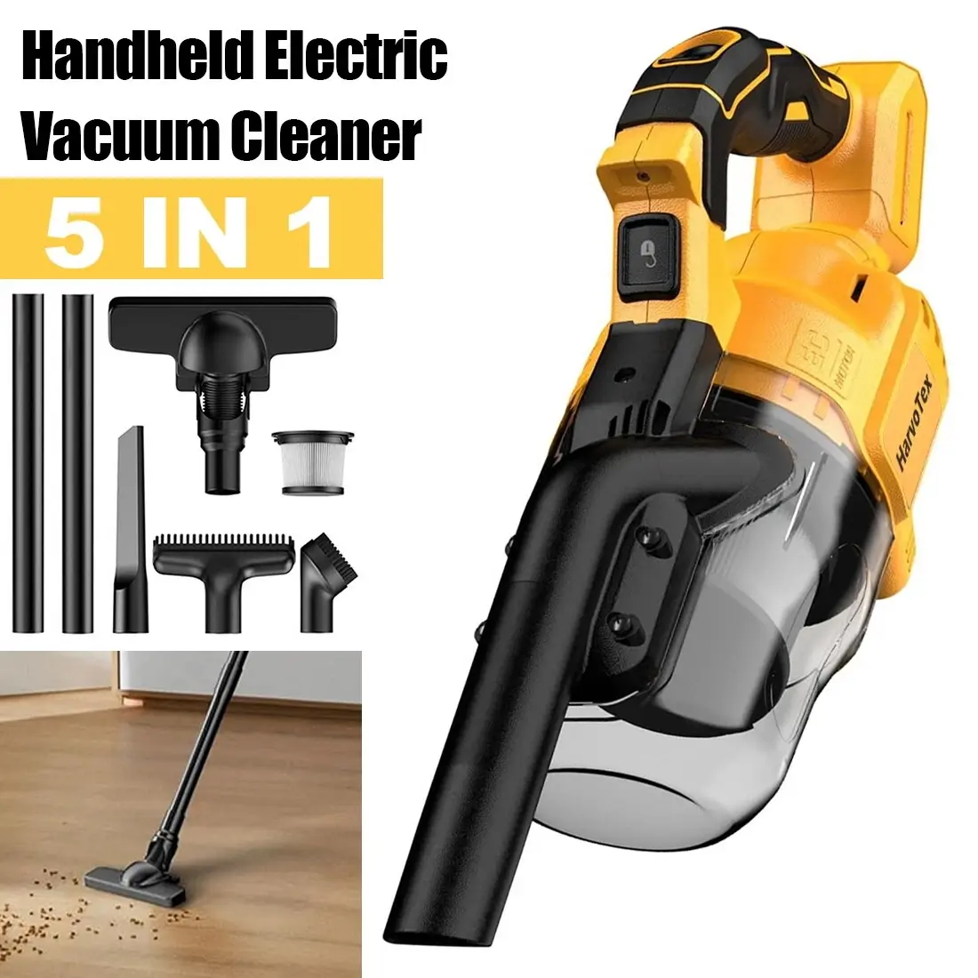 【2026 Newly Upgraded】Cordless Vacuum For DeWalt 20V Battery, 5 in 1 Handheld Electric Vacuum Cleaner