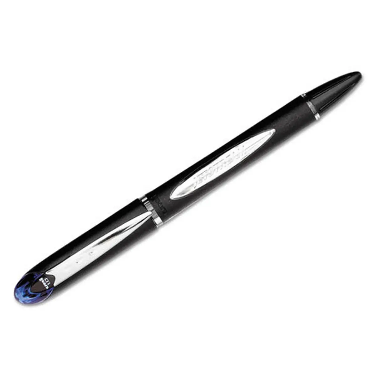 Uniball UBC33922 Jetstream Stick Pen - 1.0 mm, Blue, Stainless Steel, Embossed Grip, Quick-Dry, Refillable, Smooth Writing