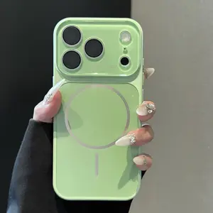 Large-View Camera Cutout, Frosted Back Panel, Magnetic Phone Case – Compatible with iPhone 17, 16, 15, and 14 Pro Max Series