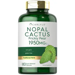 Nopal Cactus Supplement | 180 Capsules | Non-GMO, Gluten Free
