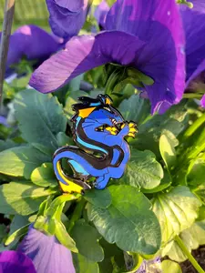 Devin -The Blue Tang Dragon| Sea / Aquatic/ Furry/ Fursona / Hybrid/ Mythical/ Creature Enamel Pin