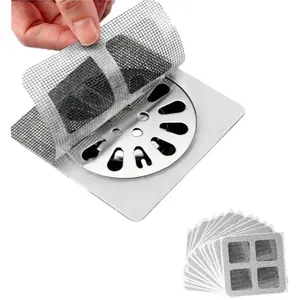 30pcs Disposable Hair Drain Stickers, Shower Drain Cover Hair Catcher, Mesh Stickers for Kitchen Bathroom Bathtub, Floor Drain Sticker