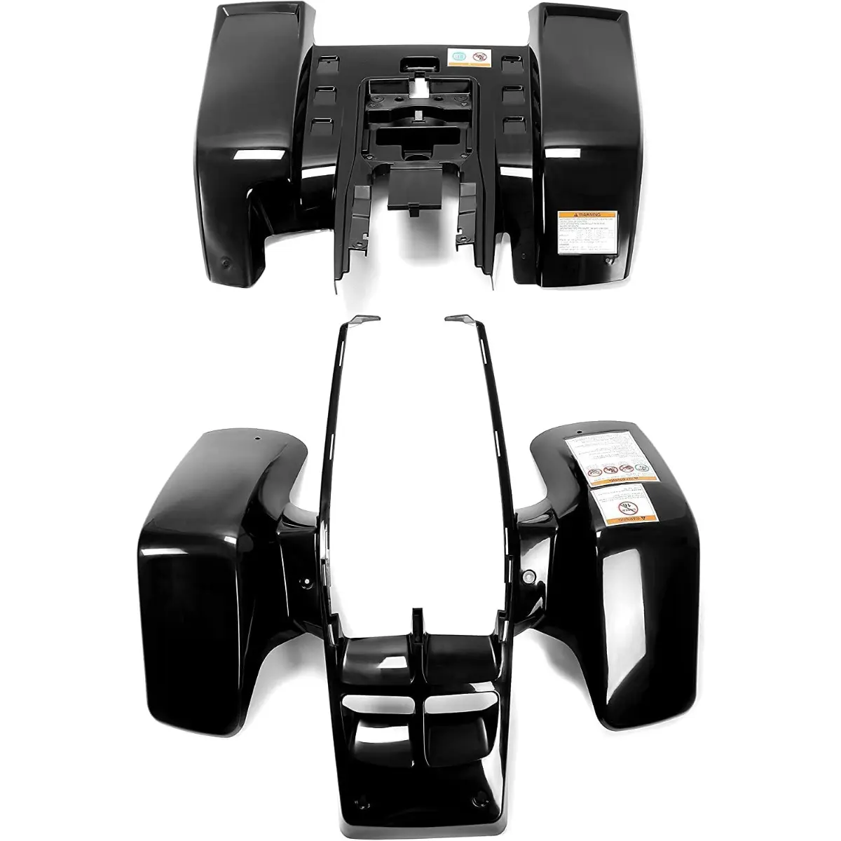 HECASA Front + Rear Fenders Compatible with 1987-2006 Yamaha Banshee 350 (YFZ350) Black Front & Rear Fender