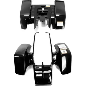 HECASA Front + Rear Fenders Compatible with 1987-2006 Yamaha Banshee 350 (YFZ350) Black Front & Rear Fender