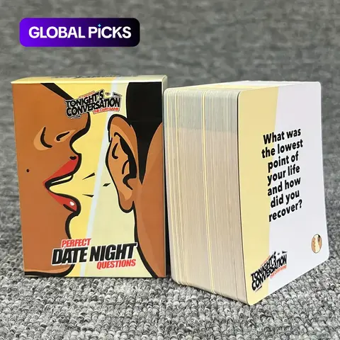 Date Night Question Card Game, 1 Set Funny Conversation Cards, Family Indoor Board Games, Tabletop Games for Couples and Families #GLOBAL PICKS