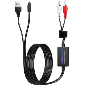 Digital to analog audio converteroptical to rca converterspdif to rca192khz dac converters 57 ft audio cableoptical toslink to r ca au dio adapter