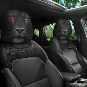 2 Pack Car Headrest Covers, Lion Eye Print, Universal Fit, Dustproof, No Filling, Ideal Gift for Father's Day and Car Lovers, Universal Car Seat Covers