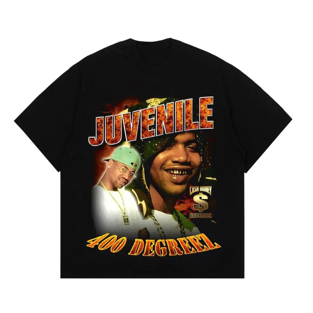 Juvenile Vintage Graphic T Shirt Project English Reality Check Cash Money Hip Hop Collection HY5694