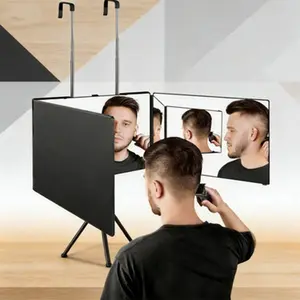 Portable Three-Fold Shaving Mirror, Multi-Angle Clear View, Adjustable Mirror, Door Mirror & Makeup Mirror, Foldable, Space-Saving, Suitable for Men and Women