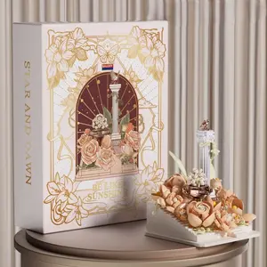 Beloved Mark Lighthouse Flower Building Toy for Adults & Girls 1036pcs Elegant Valentine's Day Gift Anniversary Present Small-Brick Design Creative Play Magnetic Blocks Advent Calendar Potted Plant Puzzle Christmas Bag Set with Cards Ball Shape Ice Cube M