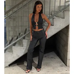 Walking The Walk Faux Leather Straight Leg Pants