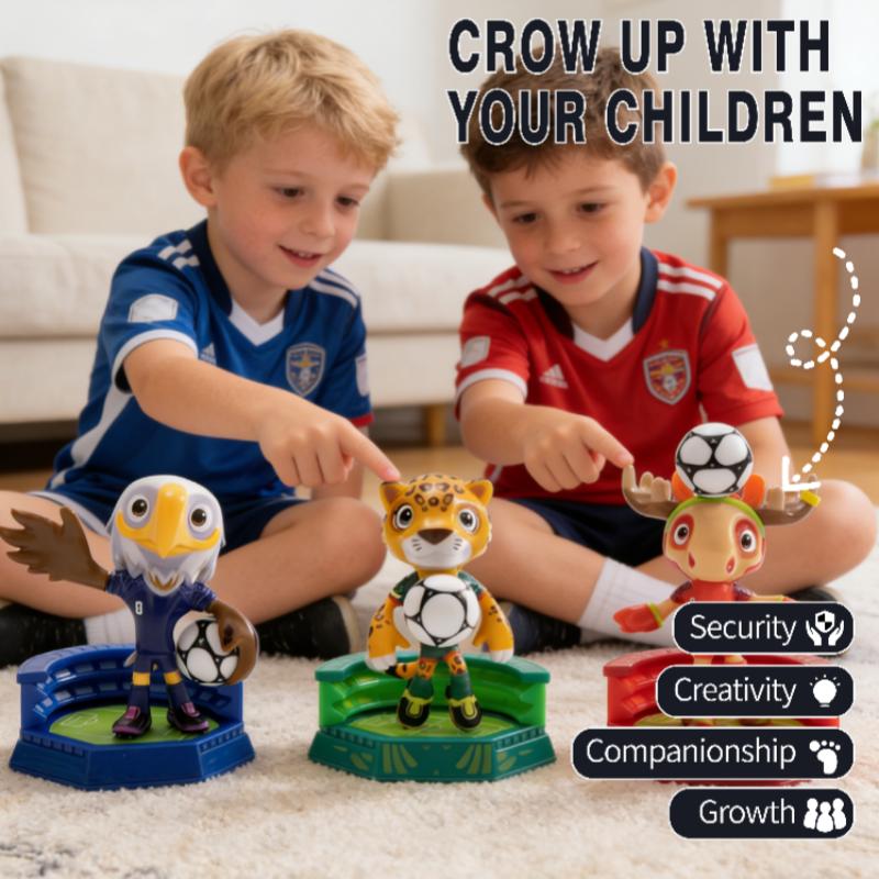 New 2026 cute mascot dolls from the United States, Canada, and Mexico, cartoon figurines, figurines, and gifts (1 box of 3)