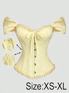 Princess Style Slim Fit Vest Top, Womenswear, Puffy Sleeves Sweet Princess Look, Role Play Fashion, Summer Streetwear, Character Costume