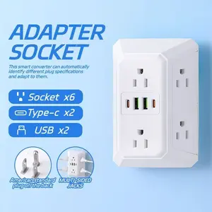 Surge Protector w | 3 USB + 6 AC Outlets