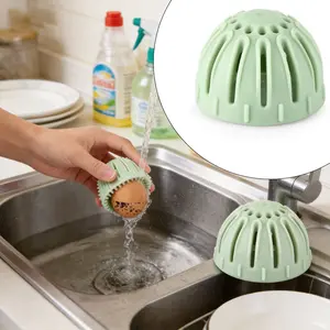 1pc Egg Scrubber Brush, Reusable Spinning Egg Cleaner - Rotary Scrubbing Tool for Washing Fresh Eggs & Removing Stains，cleaning essential