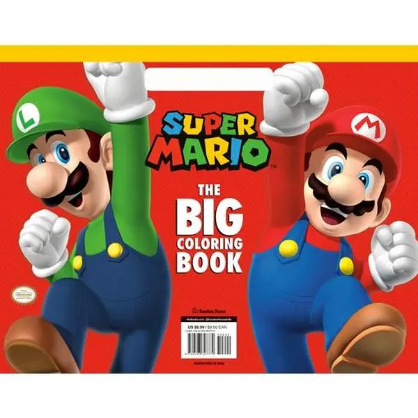 Super Mario: The Big Coloring Book (Nintendo) - Random House Paperback, Kids' Learning Activity Book, Kids' Gift Idea, 13.9" h x 10.9" l x 0.2" w, 0.7 lbs, English Coloringbook