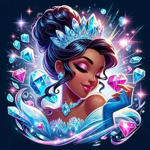 Crown Princess Pattern DIY Diamond Arts Colorful Painting Kit without Frame, Diamond Painting Kits, DIY 5D Diamond Arts Colorful Painting for Bedroom Wall Decor