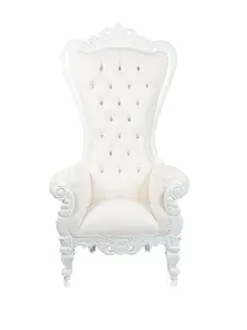 White As Snow Shellback Throne Chair (White/White)