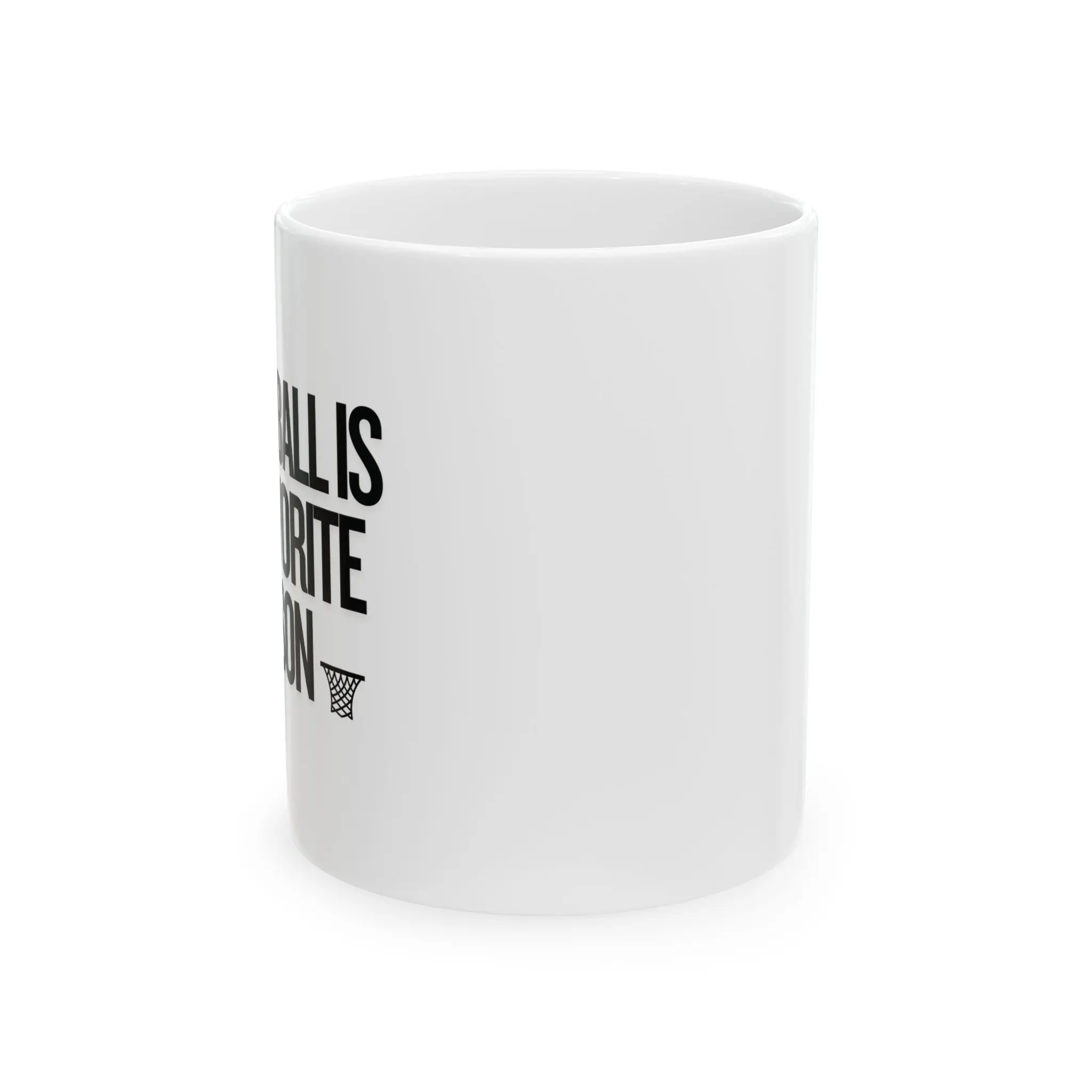 Ceramic Coffee Cup - 11oz Basketball-Themed Drink Mug, Personalizable Mugs with Customizable Design