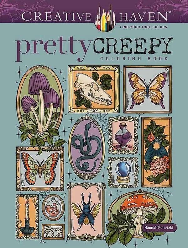 Creative Haven Pretty Creepy Coloring Book -- Hannah Konetzki - Paperback