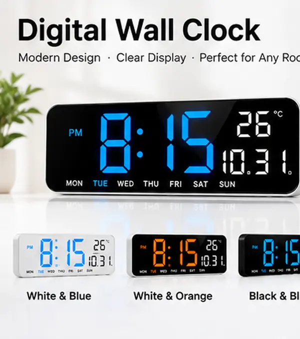 digital clock, wall clock, LED clock, electronic clock, digital wall clock, wall mounted clock, bedroom clock, living room clock, office clock, home clock, temperature clock, date display clock, weekday clock, large digital clock Realistic Supercar Alarm