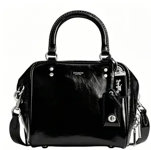 COACH Rogue 20 Small Genuine Leather Crossbody Bag, Silver Hardware, Stylish Versatile Genuine Leather Purse, Stylish Versatile Bag