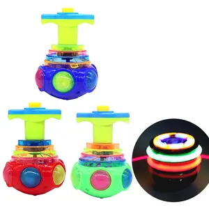 Glowing Rotating Toy, Kids Sparkling Fun Gyroscope, Finger Spinning Top, Flashlight Music Toy, Suitable for Ages 3-6, Christmas Gift Idea, Interactive Educational Toy