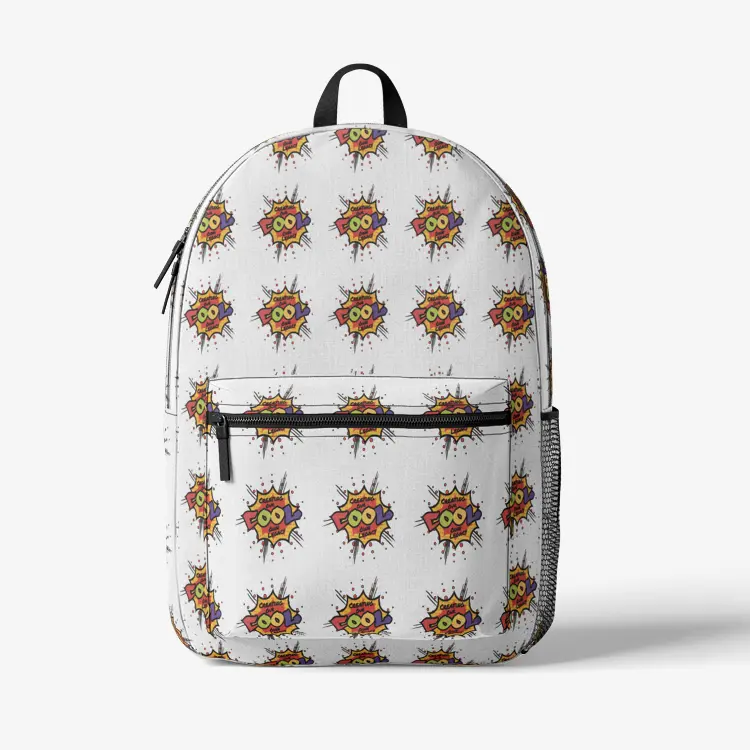 DIGU Nation Creations Retro Colorful All Over Print Trendy "Cool" Backpack hurley  shark