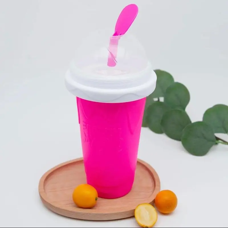 Cup Slushie Cup Makermilk Cola Juice Squeeze Cup Frozenmagic Quick Freeze Cup Cooling Cupsmoothies Cup with Lids and Strawsfor All Age Chill Tray Souper Cubes Does not apply