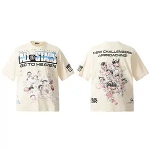 Hell Star Inspired Vintage Print T-Shirt, High Quality Cotton Casual Short Sleeve Crewneck Tee, Summer Fashion Oversize Streetwear Tops for Men and Women