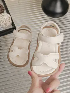 2026 New Trendy Kids' Toe-Protected Leather Sandals, Multi-Color Alligator Pattern, Easy Slip-On, Anti-Slip Soft Sole, Unisex Casual Shoes, Slide On Sandals