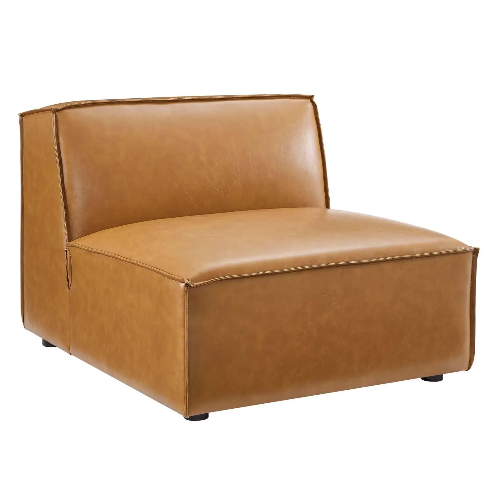 Modway Restore Vegan Leather Sectional Sofa Armless Chair