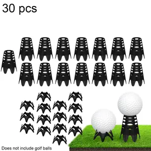 Golf Simulator tees, 30Pcs Plastic Golf Mat Tees for Home, Outdoor or Indoor Golf Tees for Training, Practice Golf tees for Winter Turf and Driving Range, Pack of 15 Tall & 15 Small, Golf Accessories