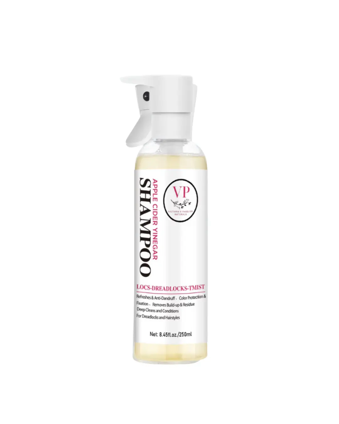 Detox & Clarify Apple Cider Vinegar Shampoo Cleanser 8.45 oz - Detox All Hair Types and for Locs, Braids, & Twists for Optimal Hair Care