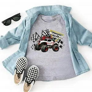 Monster Mutt Dalmatian Racing T-Shirt, Checkered Flag Monster Truck Fan Shirt, Arena Event Outfit, Off Road Shirt, Monster Truck Shirt, Truck Lover Shirt, Racing Truck Outfit, Gift for Truck Fans, Gift for Boys Girls, Trending Tee