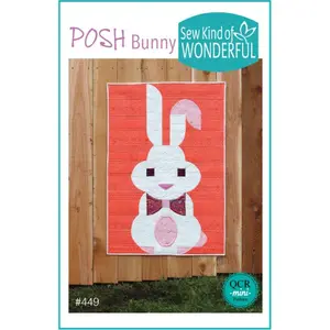Posh Bunny Pattern 26x38 Using Quick Curve Mini Ruler by Sew Kind of Wonderful