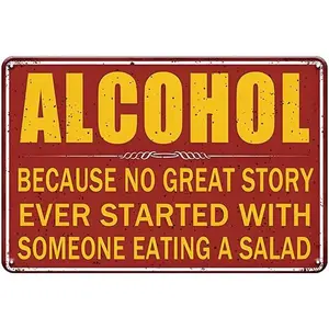 Beer Bar Rules Decor Tin Sign Funny Vintage Retro Tin Signs For Home Bar,Pub,Cafes,Man Cave 12x8 Inch